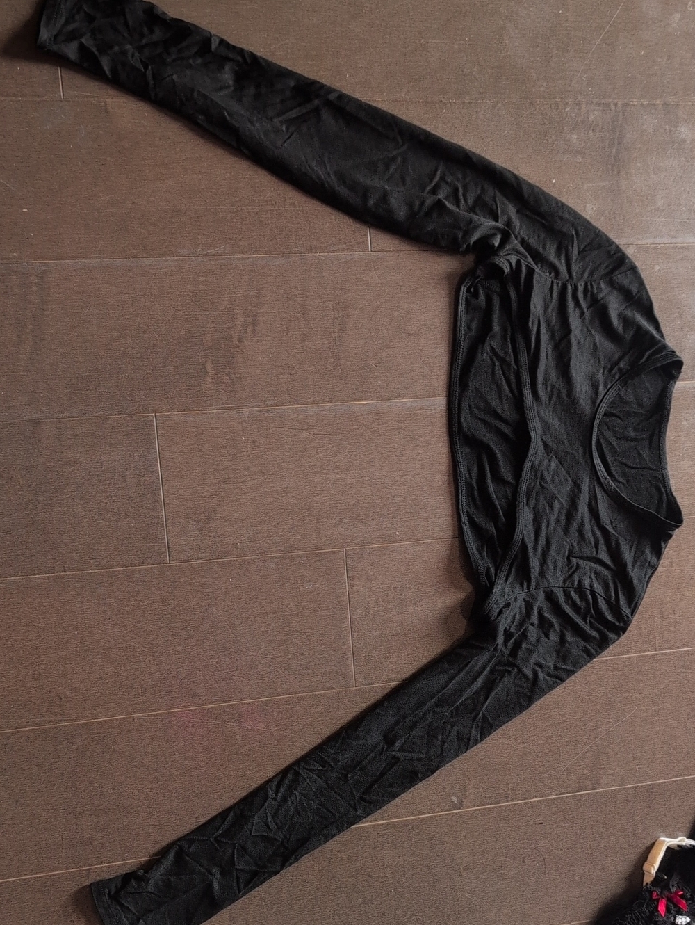 PLAYBOY Black Long-Sleeve Crop Top/ Shrug